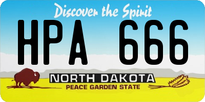 ND license plate HPA666