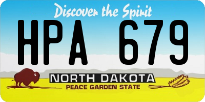 ND license plate HPA679
