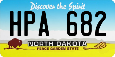 ND license plate HPA682