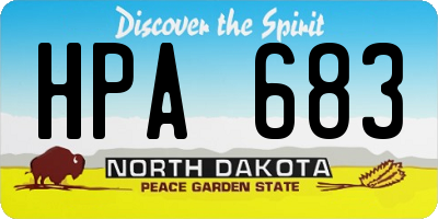 ND license plate HPA683