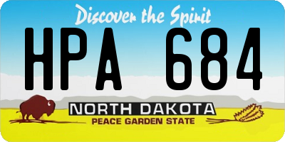 ND license plate HPA684