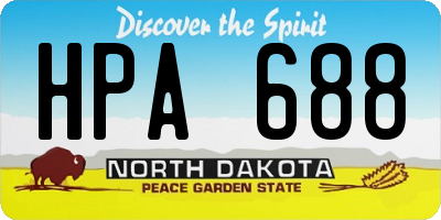 ND license plate HPA688