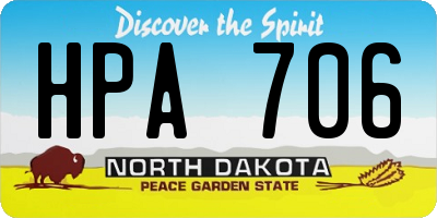 ND license plate HPA706