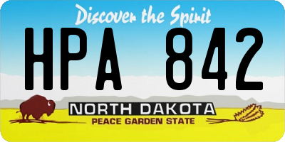 ND license plate HPA842