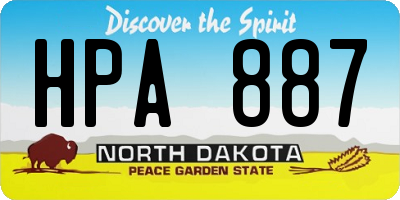 ND license plate HPA887