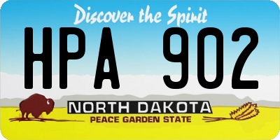 ND license plate HPA902