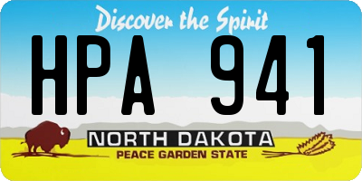 ND license plate HPA941