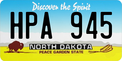 ND license plate HPA945