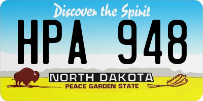 ND license plate HPA948