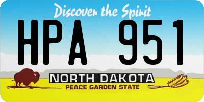 ND license plate HPA951