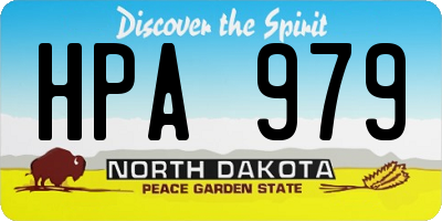 ND license plate HPA979