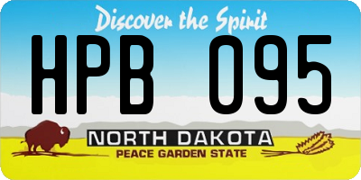 ND license plate HPB095