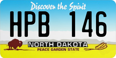 ND license plate HPB146