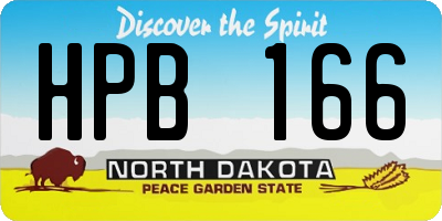 ND license plate HPB166