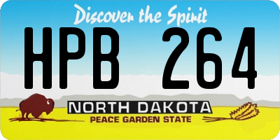 ND license plate HPB264