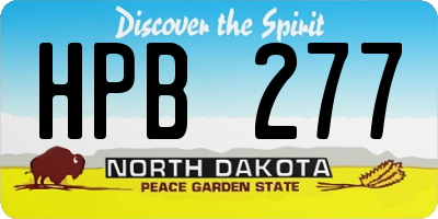 ND license plate HPB277