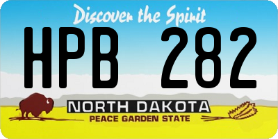 ND license plate HPB282