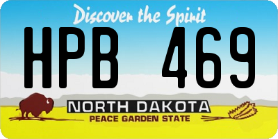 ND license plate HPB469