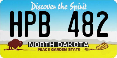 ND license plate HPB482