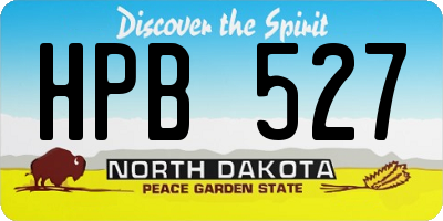 ND license plate HPB527