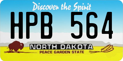 ND license plate HPB564