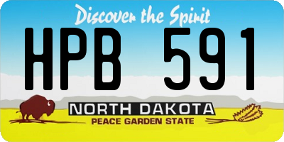 ND license plate HPB591