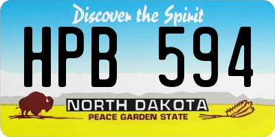 ND license plate HPB594