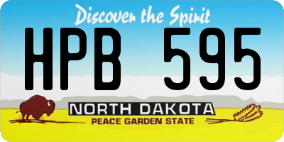 ND license plate HPB595