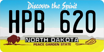 ND license plate HPB620
