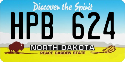 ND license plate HPB624