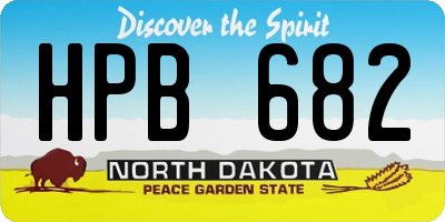 ND license plate HPB682