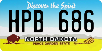 ND license plate HPB686