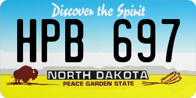 ND license plate HPB697