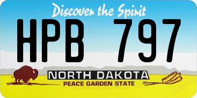 ND license plate HPB797