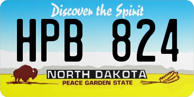 ND license plate HPB824