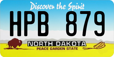 ND license plate HPB879