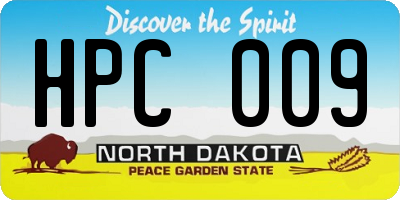 ND license plate HPC009