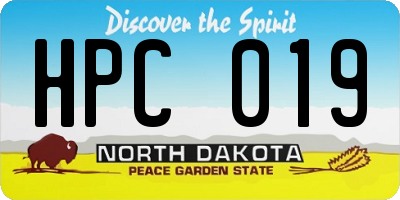 ND license plate HPC019