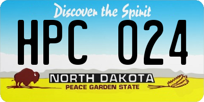 ND license plate HPC024