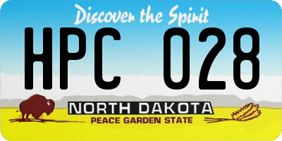 ND license plate HPC028