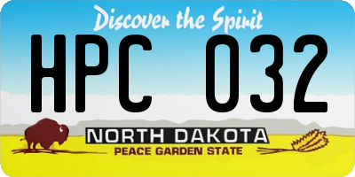 ND license plate HPC032