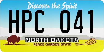 ND license plate HPC041