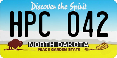 ND license plate HPC042