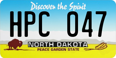 ND license plate HPC047