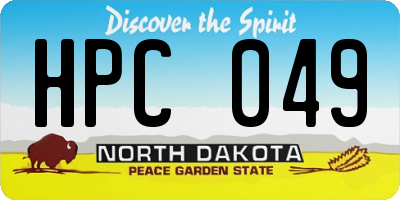 ND license plate HPC049