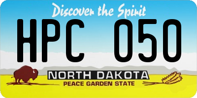ND license plate HPC050
