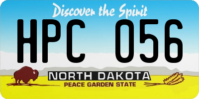 ND license plate HPC056