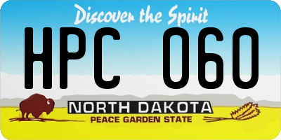 ND license plate HPC060