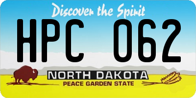 ND license plate HPC062