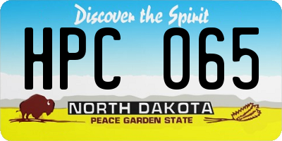 ND license plate HPC065